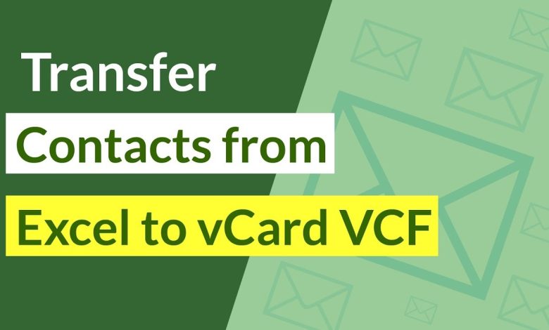 convert excel contacts to vcard